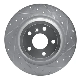 R1 Concepts EDZ-63143R Brake Rotor Drilled and Slotted Silver